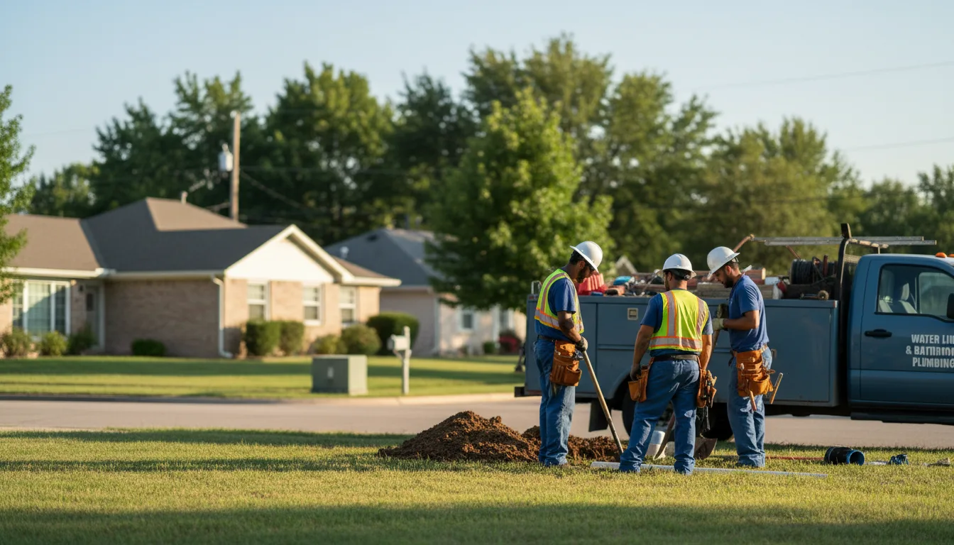 Residential water line and bathroom plumbing service in De Kalb, MS